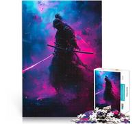 Puzzle da 1000 pezzi per adolescenti Samurai alla luce del neon Giocattoli Giochi Educativi Antistress Regalo di compleanno, regali, arte murale 75x50cm
