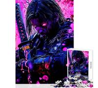 Puzzle da 1000 pezzi per adolescenti Samurai con occhi luminosi Decorazione per la casa Giocattoli Ottimo regalo per giochi di famiglia Collezione di artisti Belle arti Dimensioni 38x26cm