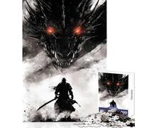 Puzzle da 1000 pezzi per adolescenti Samurai contro Drago Decorazione per la casa Giocattoli Idee regalo Giochi rilassanti Lista dei desideri con Babbo Natale Dimensioni 50x75cm