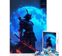 Puzzle da 1000 pezzi per adolescenti Samurai cyberpunk con spada luminosa Giocattoli antistress Regali per donne Uomini Gioco impossibile Interessante riduzione dello stress Dimensioni 50x75cm