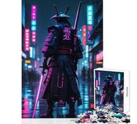 Puzzle da 1000 pezzi per adolescenti Samurai Cyberpunk Giapponese Decorazione per la casa Giocattoli Regali di compleanno Giochi educativi Migliorare l'amore tra coppie Dimensioni 38x52cm