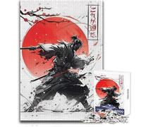 Puzzle da 1000 pezzi per adolescenti Samurai della Luna Rossa, gioco educativo di ragionamento e abilità, premuroso per tutti gli eventi, dimensioni 38x52cm