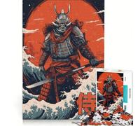 Puzzle da 1000 pezzi per adolescenti Samurai delle onde marine decorazione da parete regalo di compleanno per rafforzare l'amore tra le coppie 38x52cm