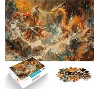 Puzzle da 1000 pezzi per adolescenti Samurai Drago Giocattoli educativi per l'apprendimento Giochi per famiglie Decorazione perfetta 38x26cm