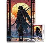 Puzzle da 1000 pezzi per adolescenti Samurai Duel Under The Sunset Sun, ideale per attività ricreative e antistress, giocattolo artigianale con taglio ultra preciso, dimensioni 50x75cm