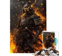 Puzzle da 1000 pezzi per adolescenti Samurai giapponesi dell'inferno puzzle fai da te giocattolo decorativo da parete compleanno e Natale (dimensioni 38x26cm)