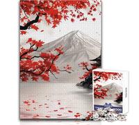 Puzzle da 1000 pezzi per adolescenti Samurai Kanji Rosso Nero Inchiostro giapponese Sfida difficile Gioco educativo Regali per donne e uomini (dimensioni 38x26cm)
