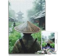 Puzzle da 1000 pezzi per adolescenti Samurai nel villaggio nebbioso Ideale per momenti di relax accoglienti Giocattolo da gioco con fustellatura di precisione Dimensioni 38x26cm
