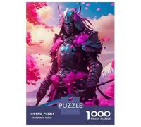 Puzzle Da 1000 Pezzi Per Adolescenti Samurai Neon Puzzle Per Adulti Gioco Rompicapo Antistress Per Compleanno, Natale 38x26cm/1000pcs
