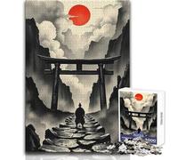 Puzzle da 1000 pezzi per adolescenti Samurai Path to The Red Sun Rilassante Tempo libero Preciso Interblocco Precisione Giocattolo Dimensioni 50x75cm