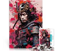 Puzzle da 1000 pezzi per adolescenti Samurai pop-art per il giocattolo di sfida del gioco educativo con poster abbinato e foglio di quiz 38x26cm