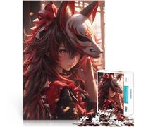 Puzzle da 1000 pezzi per adolescenti Samurai ragazza volpe Giocattolo educativo per l'apprendimento Decorazioni e regali unici per la casa 38x26cm