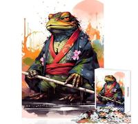 Puzzle da 1000 pezzi per adolescenti Samurai Rana Samurai Rospo Giocattoli antistress Regali per donne Uomini Gioco pratico per compleanno Natale Dimensioni 38x52cm
