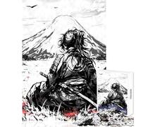 Puzzle da 1000 pezzi per adolescenti Samurai Ronin Inchiostro nero Decorazione per la casa Giocattoli Regalo di compleanno Gioco rompicapo Lista dei desideri con Babbo Natale Dimensioni 50x75cm