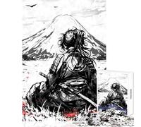 Puzzle da 1000 pezzi per adolescenti Samurai Ronin Inchiostro nero Giocattolo Decorazione da parete Regali di compleanno Gioco rompicapo Decompressione intellettuale Dimensioni 38x26cm
