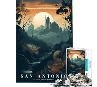 Puzzle da 1000 pezzi per adolescenti San Antonio difficile e stimolante decorazione per la casa gioco rompicapo adatto a persone dai 14 anni in su (38x52cm)
