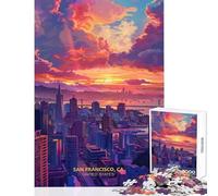 Puzzle da 1000 pezzi per adolescenti San Francisco Cali USA Decorazione per la casa Giocattoli Regalo per compleanni Giochi educativi Attività divertenti a casa (Dimensioni 38x26cm)