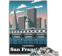 Puzzle da 1000 pezzi per adolescenti San Francisco,California,viaggi negli Stati Uniti per età 14+,gioco a quiz,attività divertenti da fare a casa,regalo di compleanno,regali di viaggio (38x52cm)