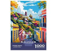 Puzzle Da 1000 Pezzi Per Adolescenti San Juan, Puerto Rico Cityscape Puzzle Per Adulti Gioco Pratico Vacanza A Casa Passa Il Tempo Aiuta Ad Allenare Il Cervello 38x26cm/1000pcs