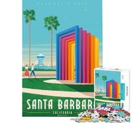 Puzzle da 1000 pezzi per adolescenti Santa Barbara California Giochi divertenti e coinvolgenti per coltivare la pazienza donne e uomini divertente e spiritoso (Dimensioni 38x26cm)