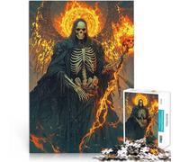 Puzzle da 1000 pezzi per adolescenti Santa Morte Fatto di legno per età 14+ Sollievo dallo stress Regali interessanti per ridurre lo stress misurare:50x75cm