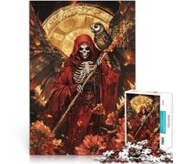 Puzzle da 1000 pezzi per adolescenti Santa Muerte con gufo Giocattoli di gioco impegnativi Ogni pezzo è unico - Gioco divertente e stimolante per tutta la famiglia 38x26cm
