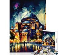 Puzzle da 1000 pezzi per adolescenti Santa Sofia Istanbul Giocattoli fai da te Ottimo regalo per giochi rompicapo Gioco impegnativo da completare Dimensioni 38x26cm
