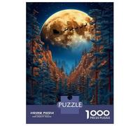 Puzzle Da 1000 Pezzi Per Adolescenti Santas Flight Through Forest Puzzle Per Adolescenti Gioco Rompicapo Regali Per Donne Attività Divertenti A Casa 70x50cm/1000pcs
