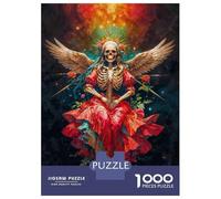 Puzzle Da 1000 Pezzi Per Adolescenti Santisima Muerte in Red Dress Puzzle Giocattolo Decorazione Da Parete Sfida Difficile Regalo Di Compleanno, Regali, 70x50cm/1000pcs