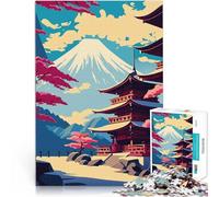 Puzzle da 1000 pezzi per adolescenti Santuario del paesaggio giapponese Gioco pratico Decorazione murale Regali unici per compleanno e Natale 38x26cm