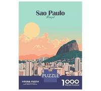 Puzzle Da 1000 Pezzi Per Adolescenti Sao Paulo Cityscape Puzzle Per Adulti Gioco Per Famiglie Un'opera D'arte Regali Unici Per Compleanni E Occasioni Speciali 70x50cm/1000pcs