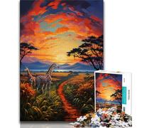 Puzzle da 1000 pezzi per adolescenti Savana africana 1000 pezzi per adolescenti interazione genitore-figlio dai 14 anni in su (26x38cm)