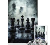 Puzzle da 1000 pezzi per adolescenti Scacchi in rovina Decorazione per la casa Giocattoli Idee regalo Gioco rompicapo con poster abbinato e foglio di quiz Dimensioni 38x52cm