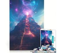 Puzzle da 1000 pezzi per adolescenti Scala mistica verso le stelle gioco rilassante antistress intellettuale compleanno e altre occasioni 38x52cm