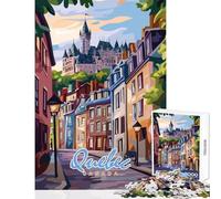 Puzzle da 1000 pezzi per adolescenti Scena di strada della città di Quebec Giocattoli fai da te Regali per donne Uomini Gioco pratico Migliora l'amore tra coppie Dimensioni 38x52cm