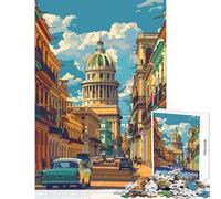 Puzzle da 1000 pezzi per adolescenti scena di strada dell'Avana giocattolo decorazione da parete regali per donne e uomini gioco educativo migliora l'amore tra coppie dimensioni 38x26cm