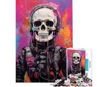 Puzzle da 1000 pezzi per adolescenti scheletro astronauta n 1000 pezzi giocattolo fai da te antistress regalo per amici e familiari (75x50cm)