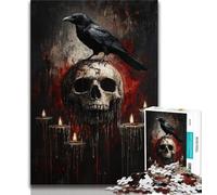 Puzzle da 1000 pezzi per adolescenti, scheletro di corvo, giocattoli, giochi educativi, antistress, migliora l'amore tra coppie, 38x26cm