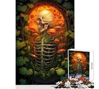 Puzzle da 1000 pezzi per adolescenti Scheletro e funghi Giocattoli antistress Regali di compleanno Gioco educativo Ogni pezzo è unico - dimensioni 38x52cm