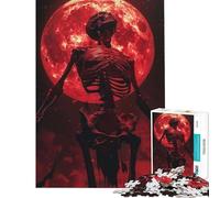 Puzzle da 1000 pezzi per adolescenti scheletro insanguinato giocattoli educativi giochi rilassanti regalo di compleanno (dimensioni 38x26cm)
