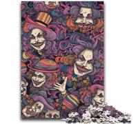 Puzzle da 1000 pezzi per adolescenti, scheletro, pagliaccio, antistress, sfida difficile, ideale come regalo per tutta la famiglia, 50x75cm