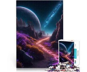 Puzzle da 1000 pezzi per adolescenti Scia al neon nello spazio Giocattolo educativo per l'apprendimento perché è ideale come regalo per tutta la famiglia 52x38cm