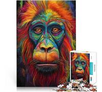 Puzzle da 1000 pezzi per adolescenti Scimmia nell'arte colorata giochi divertenti per famiglie è ideale come regalo per tutta la famiglia 38x26cm