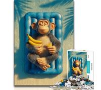 Puzzle da 1000 pezzi per adolescenti Scimmia nuotatrice da 1000 pezzi per adolescenti, ideale come regalo per tutta la famiglia, adatto per bambini dai 14 anni in su (dimensioni 75x50cm)