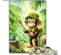 Puzzle da 1000 pezzi per adolescenti, scimmia viaggiatrice, adatto a partire dai 14 anni, ideale come regalo per tutta la famiglia (dimensioni 26x38cm)