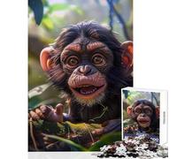 Puzzle da 1000 pezzi per adolescenti scimpanzé giocattoli antistress regalo per compleanni gioco educativo aiuta ad allenare il cervello (dimensioni 50x75cm)
