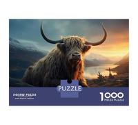 Puzzle Da 1000 Pezzi Per Adolescenti Scottish Highland Cow Art Print Puzzle Per Adulti Giochi Rilassanti Regali Per Donne Interazione Genitore-figlio 38x26cm/1000pcs