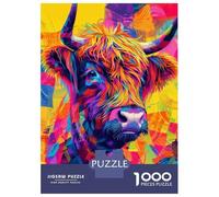 Puzzle Da 1000 Pezzi Per Adolescenti Scottish Highland Cow Poster, Picture, Metal Print, Paint by Craig Doogan Puzzle Per Adulti Giochi Divertenti Migliora La Memoria Regali Unici Per Compleanni E Occ