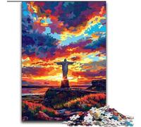 Puzzle da 1000 pezzi per adolescenti "Scultura al tramonto", gioco stimolante, ogni pezzo è unico - Gioco stimolante e divertente per tutta la famiglia (26x38cm)