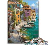 Puzzle da 1000 pezzi per adolescenti Seaside Cliff per 14+ Gioco di sfida unico Giochi per famiglie Regali di compleanno di Natale 26x38cm